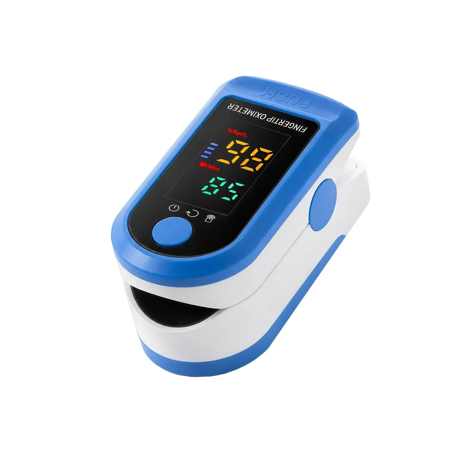 FDA Cleared Finger Pulse Oximeter, Fingertip Blood Oxygen Saturation Monitor with Pulse Rate, Includes Lanyard, for Sports and Aviation Use