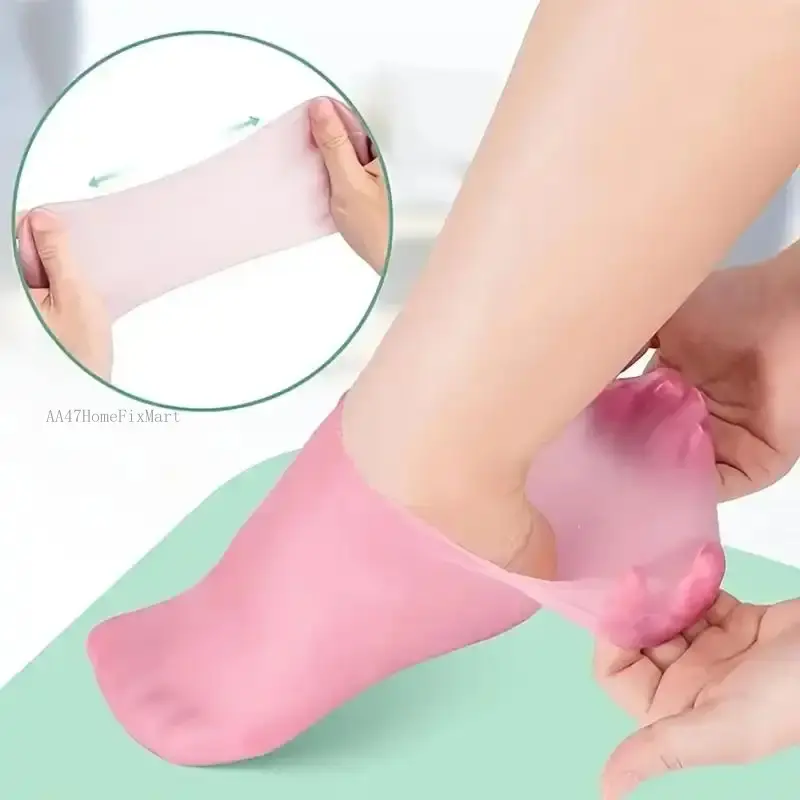 2pcs Silicone Moisturizing Foot Socks for Dry Cracked Feet Foot Care Socks Massage Moisturizing Gel Socks Pedicure Socks Tool - Mother's Day GiftAA47HomeFixMart