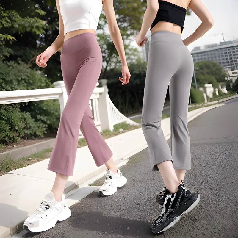 Slim-fit yoga pants for women, suitable for summer outdoor wear, no awkward lines, high-waisted, butt-lifting, for fitness, running, and sports, flared cropped pants,unisex,sweatpants,Women's,Fleece,Lined Thermal Leggi,Plus,Size,High Waist Sports Leggings