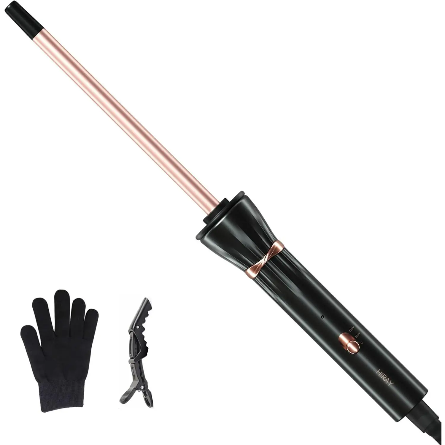 3/8 Inch (9mm) Ceramic Barrel Tiny Wand Curler - Adjust Temp. Small Curler for Wand Curls, Fast Heating, Short & Long Hair, Women's Gift