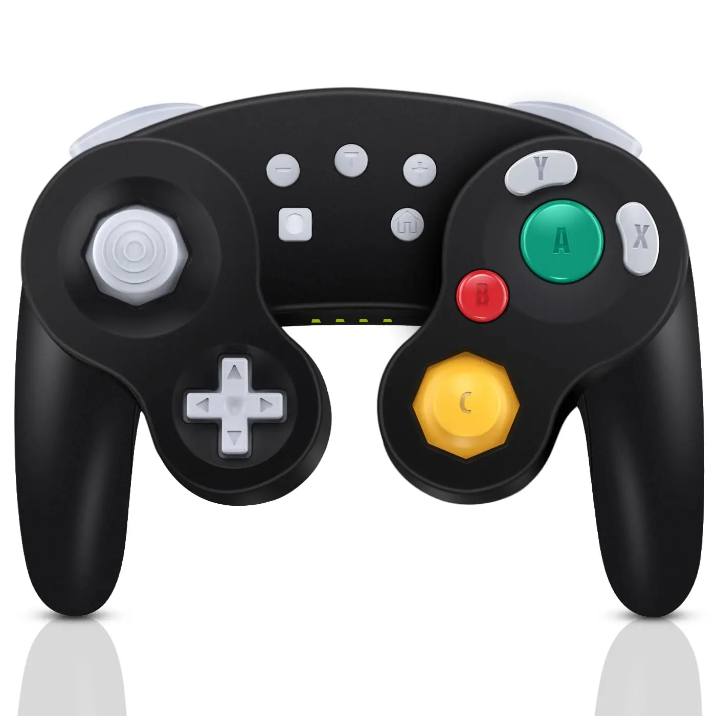 Gamecube Controller for  ,  Pro Controller for  /PC/Steam,-Button Wake Up,6-Axis Gyro Motion,Turbo & Auto Turbo(Black)