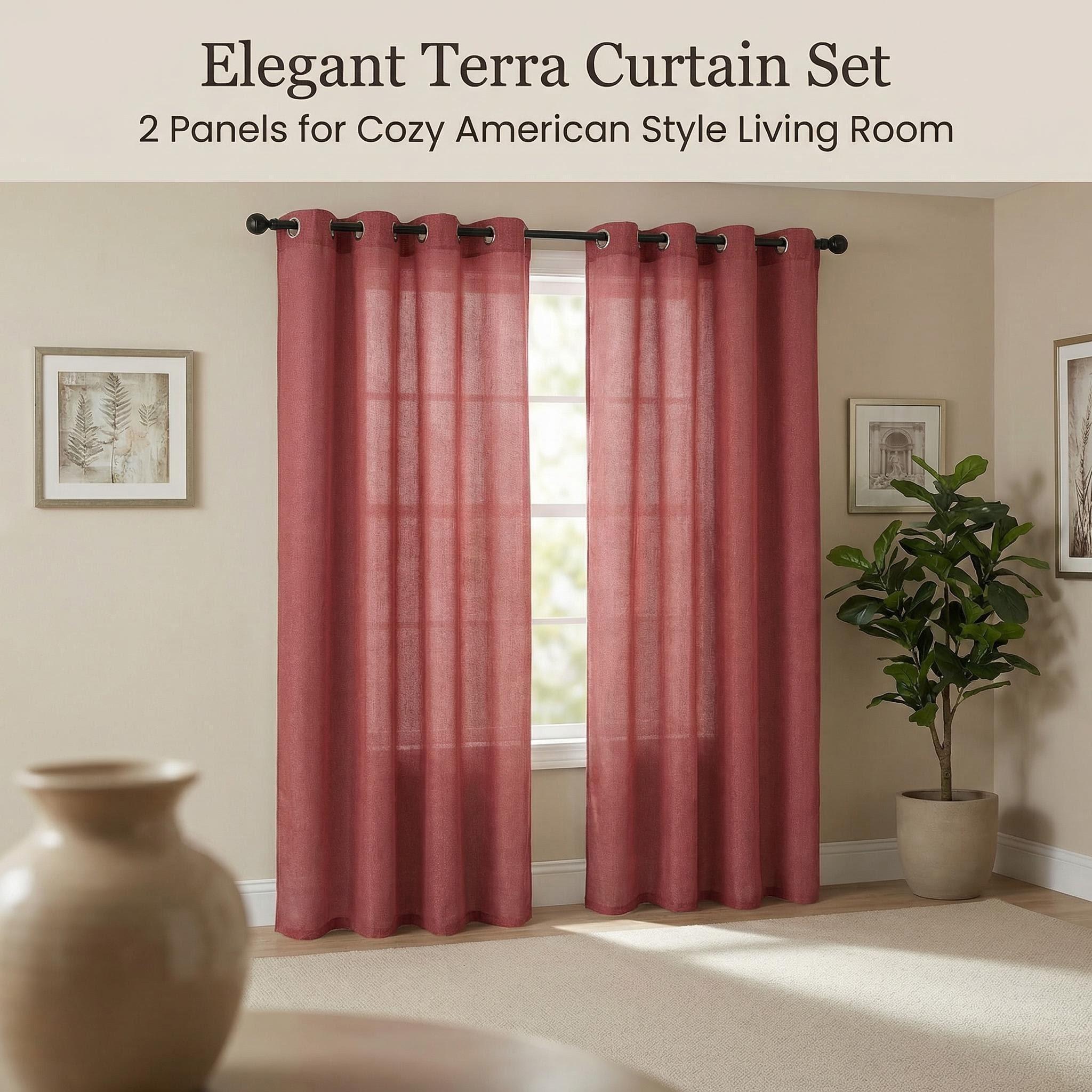Cozy Curtain 2 Panels 52x84inch Semi-Transparent Curtains. The fabric is made of cationic two-color yarns, interwoven with silver threads. The design features looping patterns. Installation is simple, and they are stylish and high-end. L18