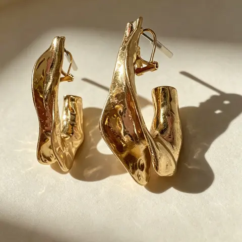 Women's Irregular Geometric Water Drop Earrings, Creative Asymmetrical Design, Perfect for Daily Wear, Parties & Vacations