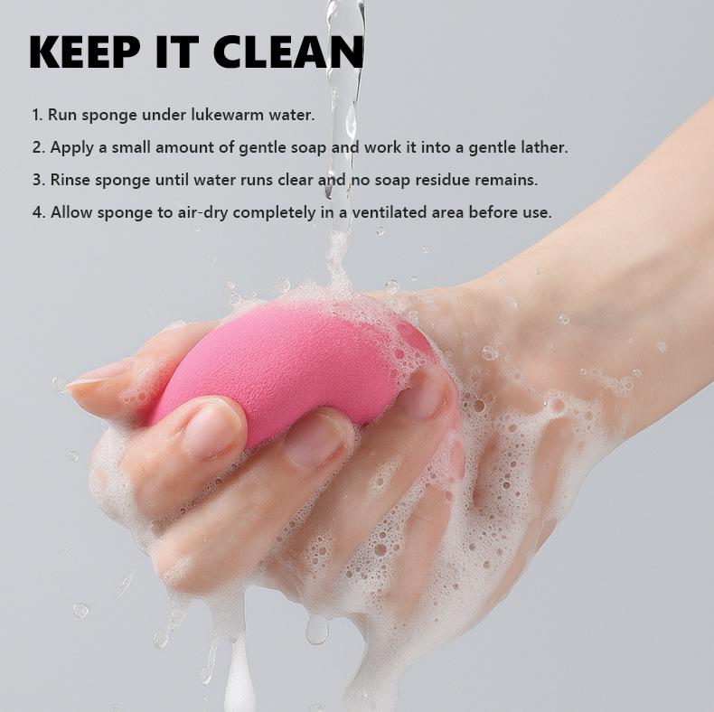 6-piece set of teardrop-shaped makeup sponges,for powder, cream and liquid, super soft wonder beauty cosmetic