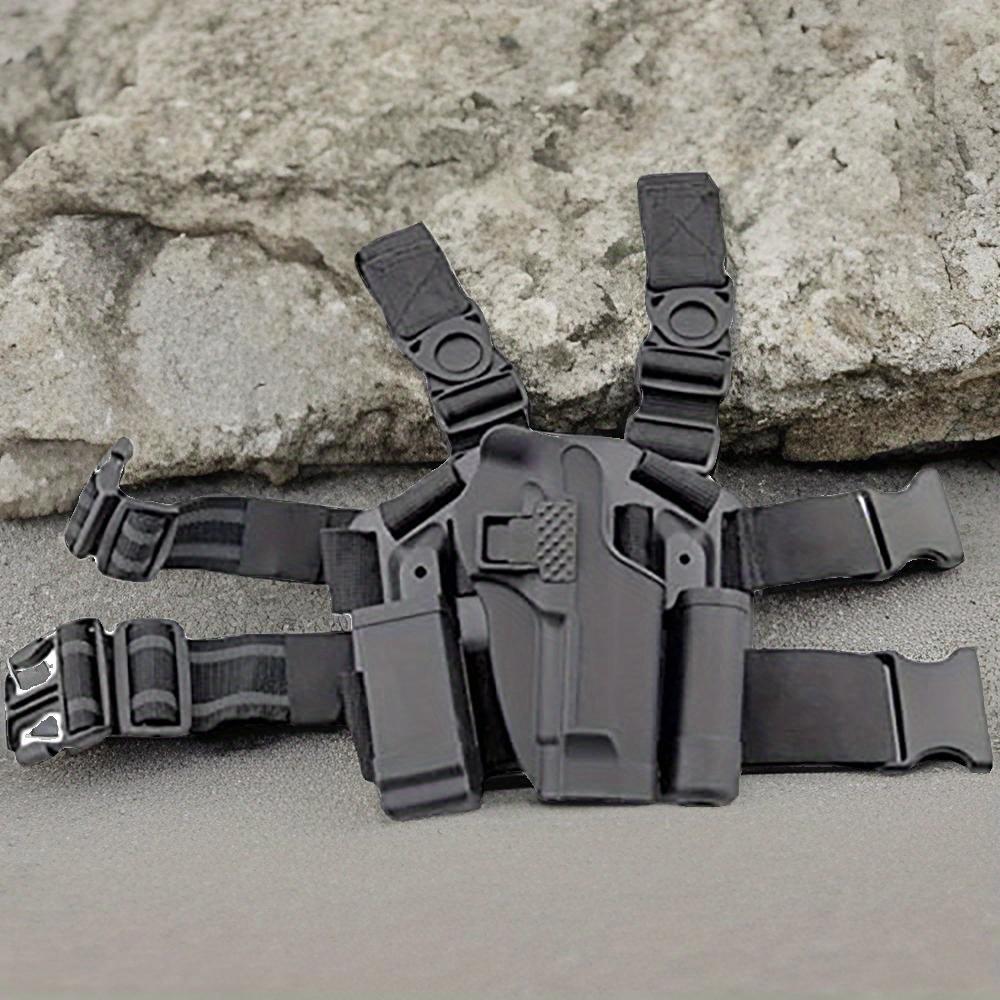 Tactical Gun Leg Holster Right Hand Paddle Thigh Belt Drop Pistol Holster with Magazine Flashlight Bag for 17 19 22 23 31 32