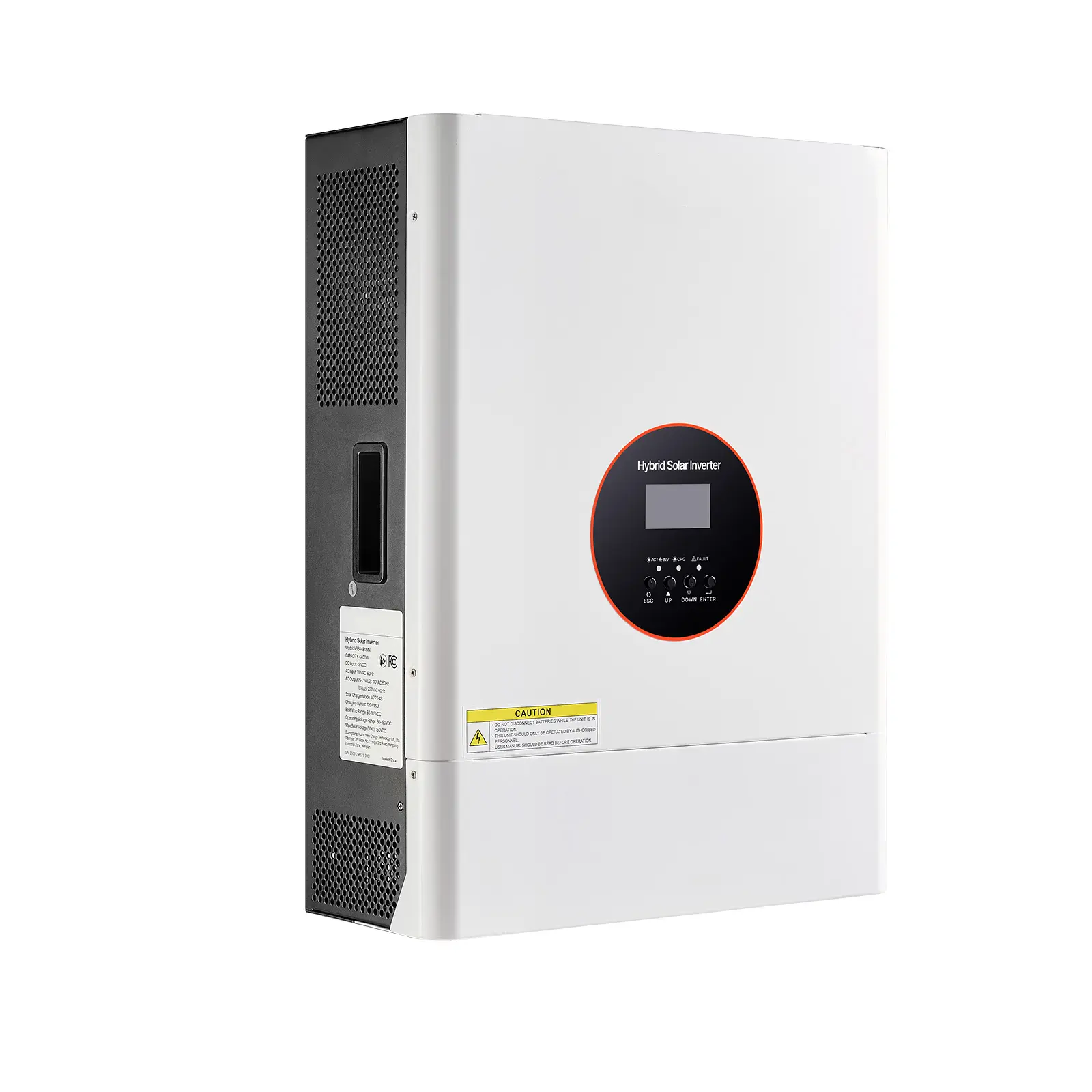 6000W 48V Hybrid Solar Inverter, 120V/240V Split Phase, Built-in 120A MPPT Solar Controller, Low Frequency Pure Sine Wave Power Inverter Charger, for Lead Acid Lithium Battery Off-Grid Systems