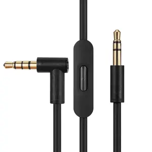Replacement Audio Cable Cord Wire, Compatible with Beats Headphones Studio Solo Pro Detox Mixr Executive Pill with in Line Mic and Control (Black)