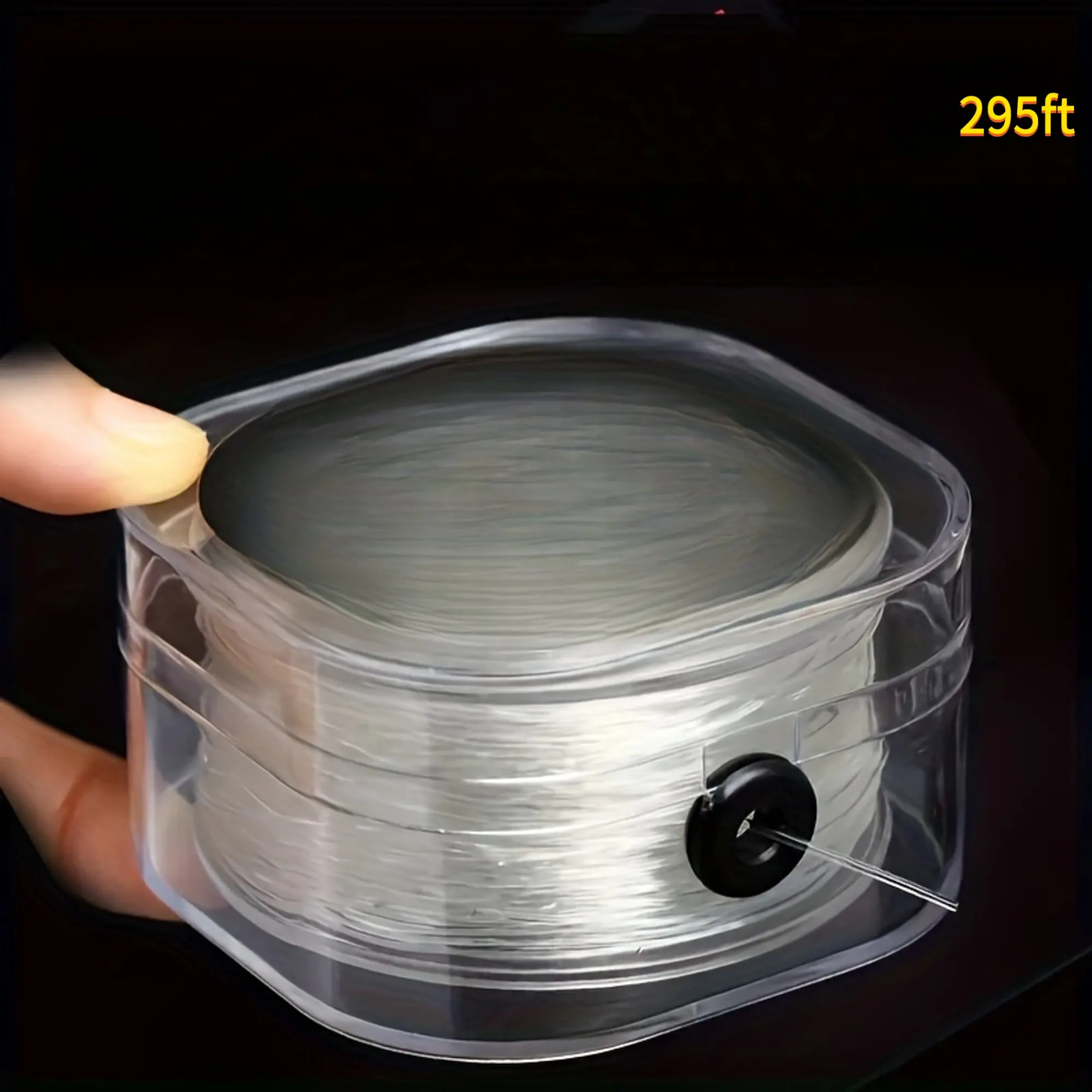 295ft Elastic Beading Thread, Transparent Stretch Cord for Bracelets and Necklaces, Durable Anti-Tangle Material, Portable Storage Box Included, Bracelet Making String