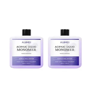 Acrylic Liquid Monomer 80ml for Long Lasting Acrylic Liquid Professional Nail Art Supplies Suitable for Salon and Home 2.6fl.oz