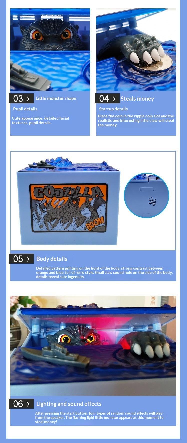 Epic Godzilla Money Box, Let the Monster Guard Your Coins. - TikTok Shop