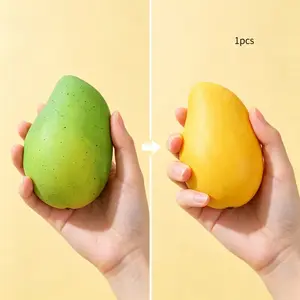 Soft Color Changing Mango Gummy Toy, Fast Rebound Asmr Sensory Squishy Squeeze Ball, Anti Anxiety Stress Relieving Toy for Kids and Adults