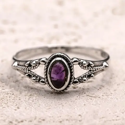 Vintage Ethnic Oval Zircon Ring for Women, Simple Antique Daily Casual Versatile Ring, Elegant Jewelry Accessory, Oval Cut Ring