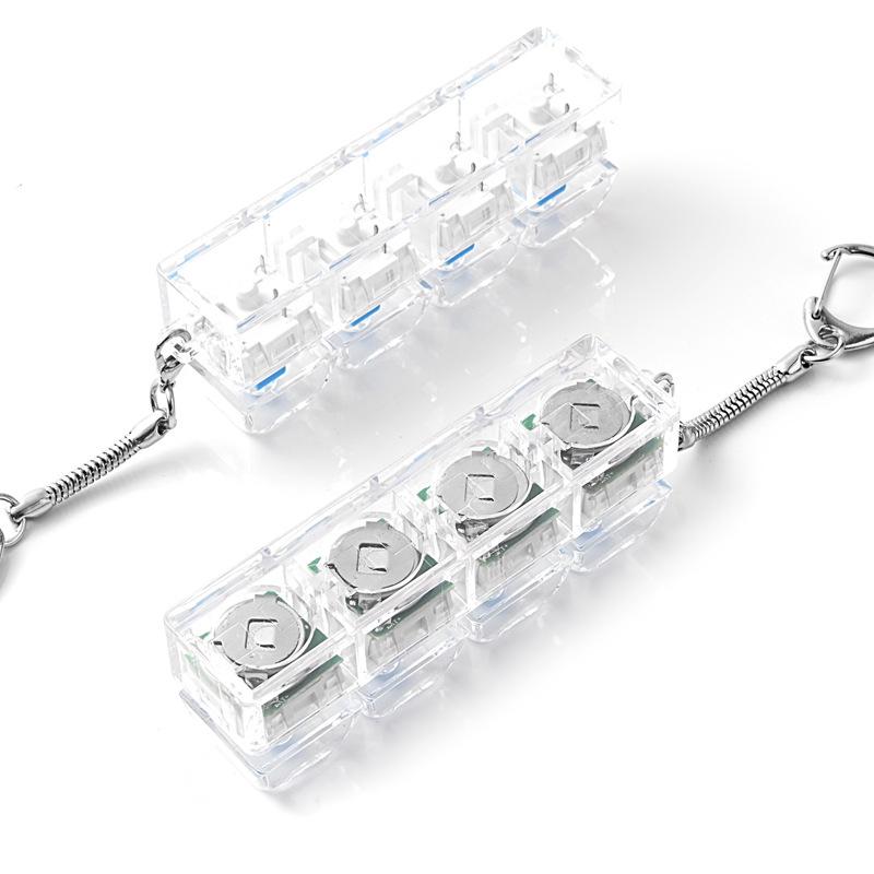 Button Press Squishy Keychain, Household Stress Relief Decor for Daily Use