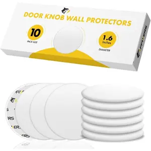 Door Stoppers for Wall - Clean and Dry Surface Required for  Adhesive, Sound Dampener Door Knob Wall Protector,  Door Stop Bumpers Guard for Walls (10, Small -1.6")