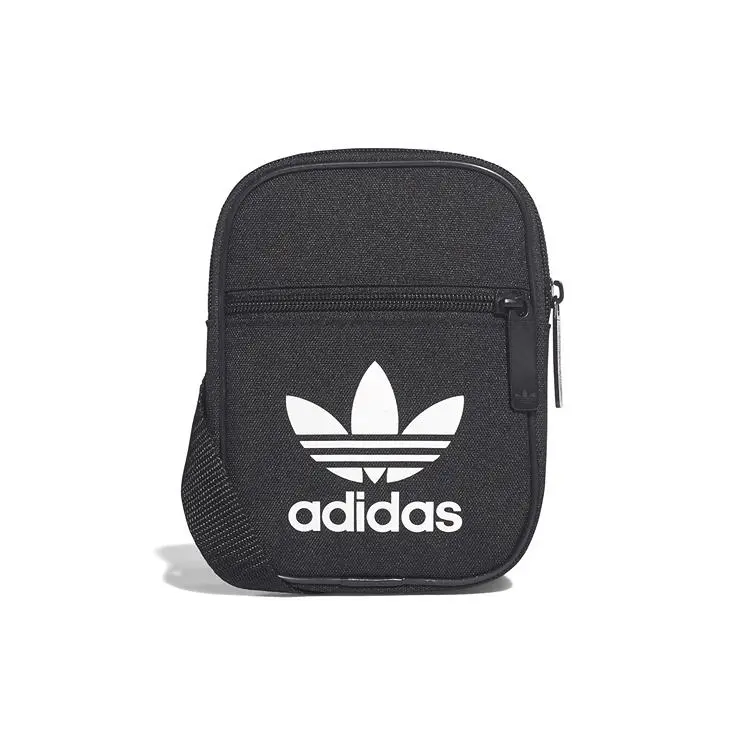 Adidas Originals Mini Fabric Crossbody Bag for Men and Women – Sporty Casual Style in Black