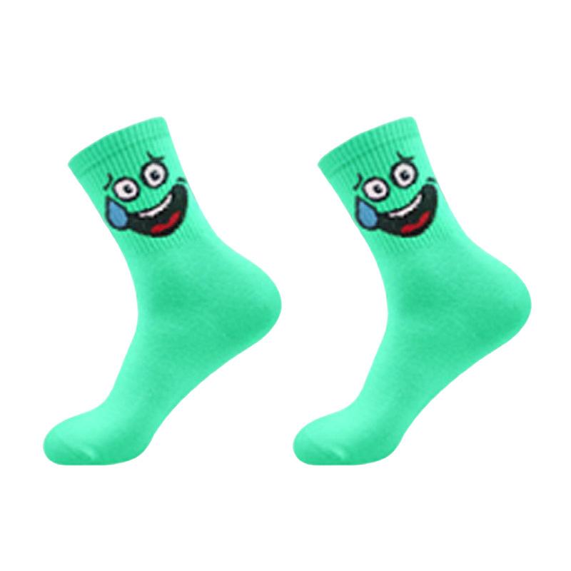 5/10PAIRS Men's Funny Embroidered Crew Socks, Colorful Expression Mid-Calf Socks for Casual Daily Wear