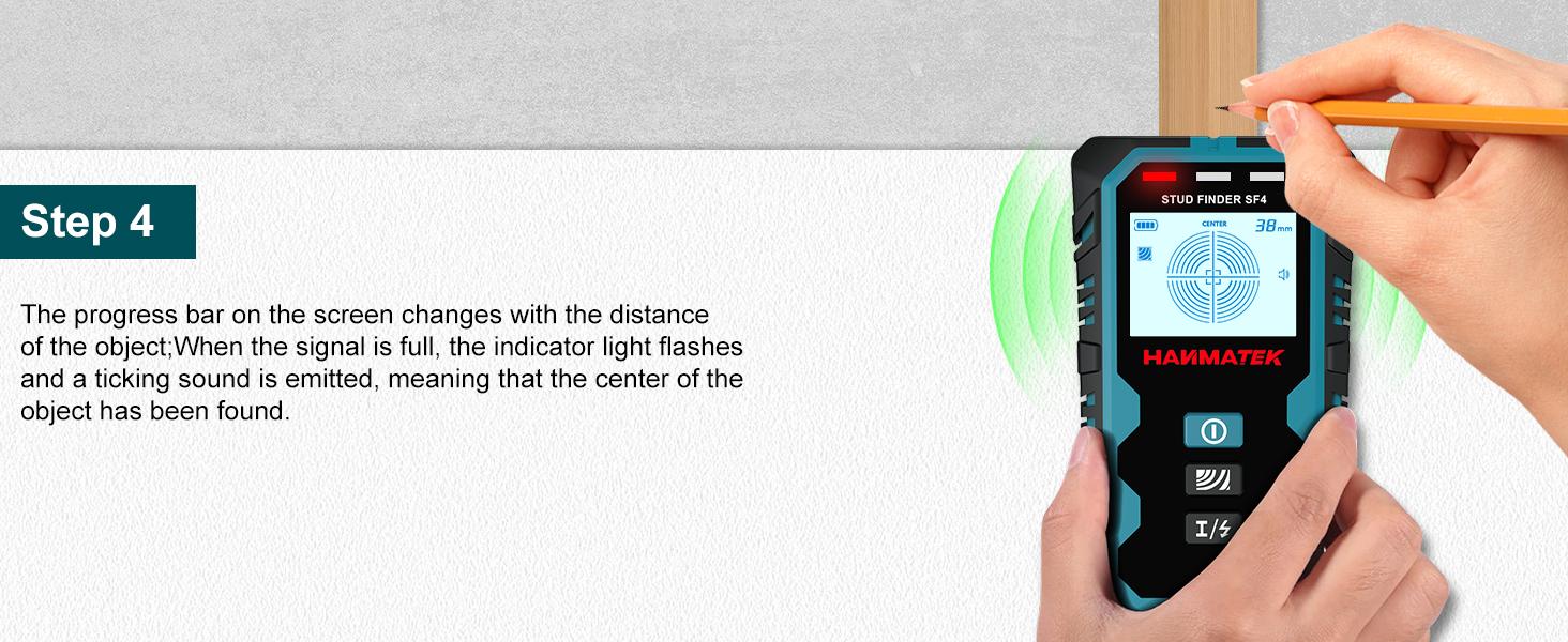 Stud Wall Scanner,5 in 1 Multifunction Stud Locator with Sensor Audio Alarm HD LCD Display, Stud Tool for The Center Edge of, Studs, Plaster,AC Wire,Pipe