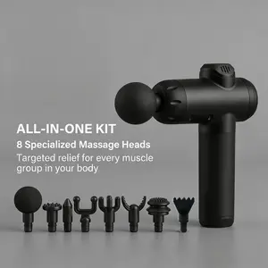 High-Quality Mini Massage Gun, USB-C Interface, 8 Attachments, 99 Adjustable Intensity Levels, Relieves Muscle Pain, Relaxing Massager
