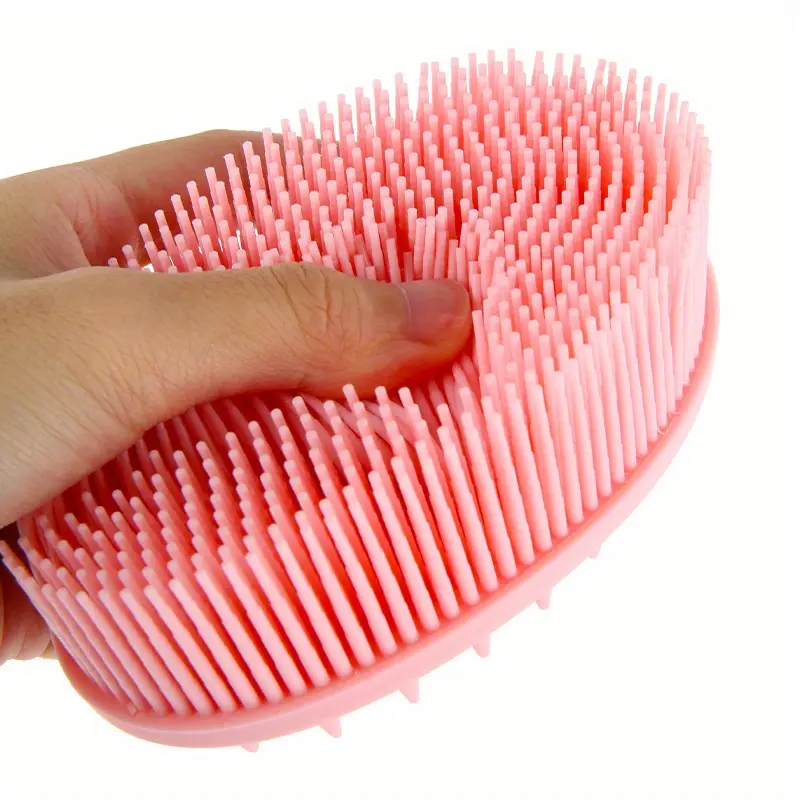 Soft Silicone Exfoliating Shower Brush for Smooth Skin Cleansing and Relaxing Massage, Lightweight Portable Bath Accessory for Home Spa Bathroom Travel Essentials, Popular Holiday Gift Idea for Women Mom Wife Girlfriend