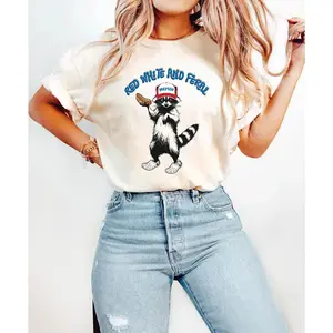 [Sale up to 30%] 4th of July Shirt, Red White and Feral Shirt, Independence Day T- shirt