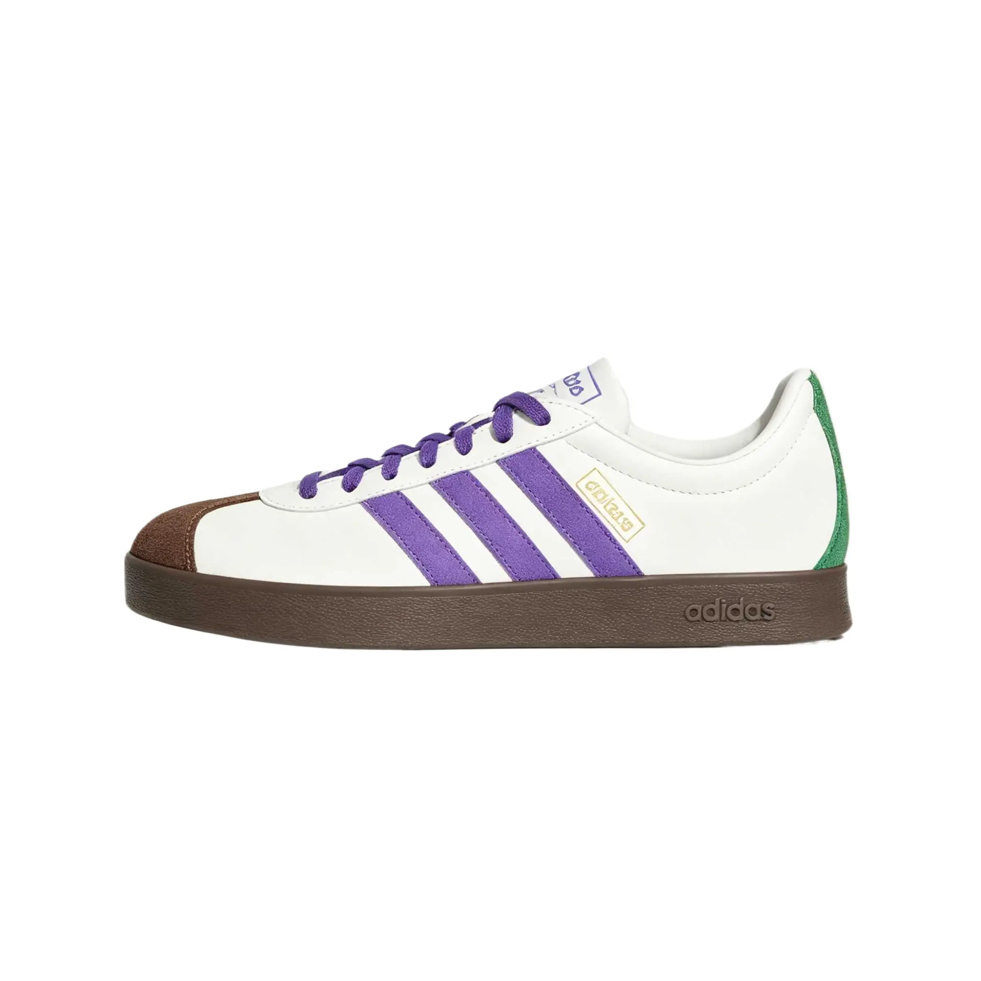 adidas Vl Court Classic Leather Color Block Simple Fit Low Top Sneakers LB8313
