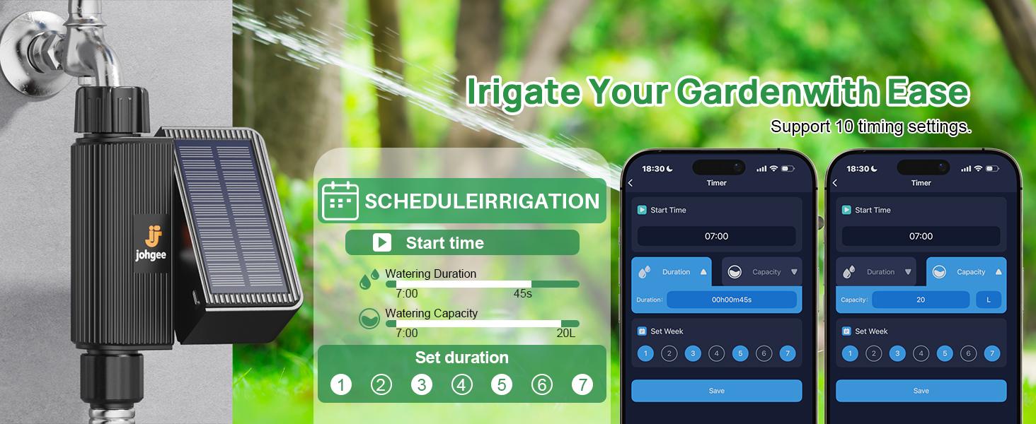 WiFi Sprinkler Timer, WiFi Timer for with Rain Delay/Manual/, Alexa & Life App, Irrigation Sprinkler Controller for Lawns Yard