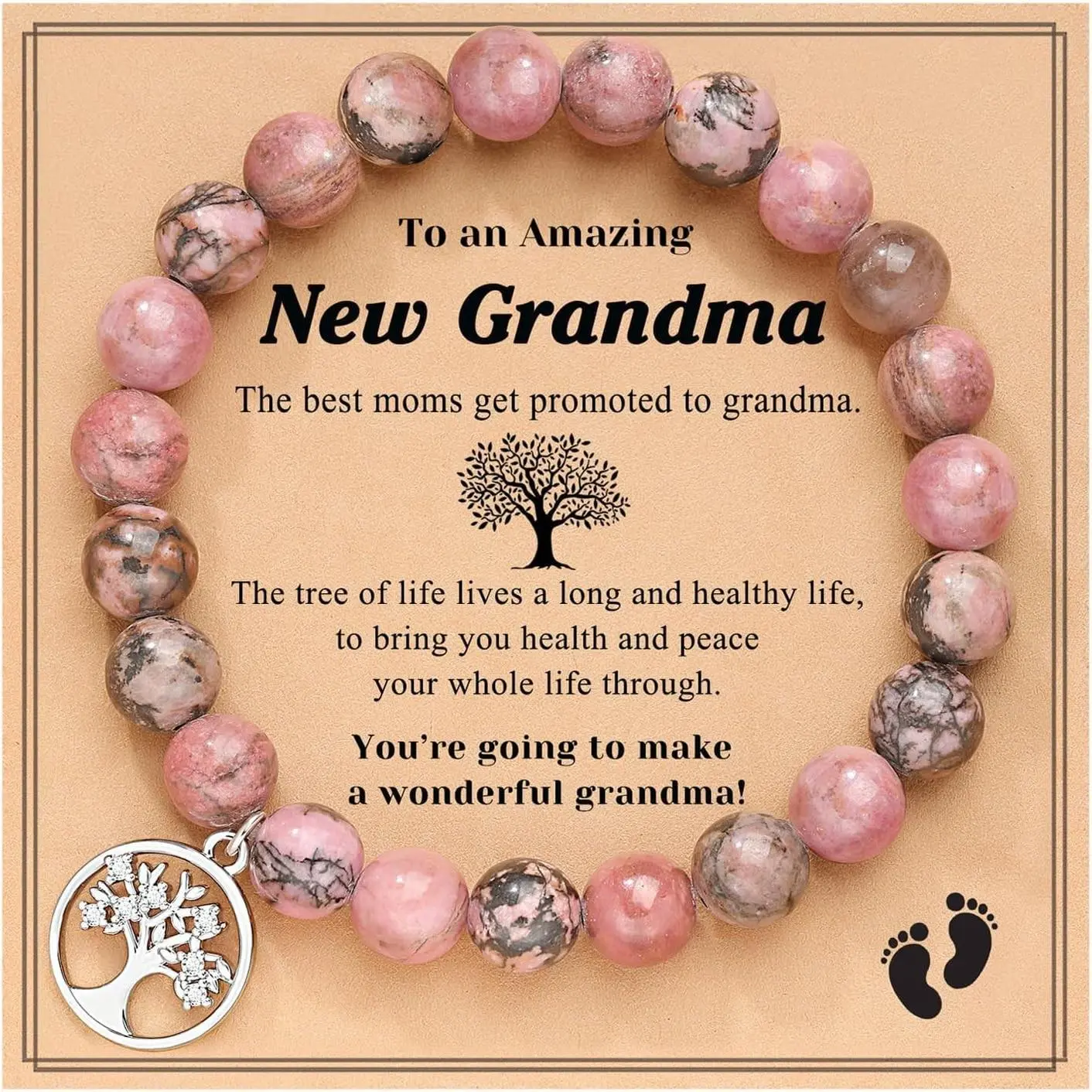 Tree of Life Bracelet for Women, Gifts for Grandma, Nana, Mother in Law, Mom, Gigi, Mimi, Aunt, Sister in Law, Teacher, Birthday Christmas Wedding Mothers' Day Gifts(Gift)