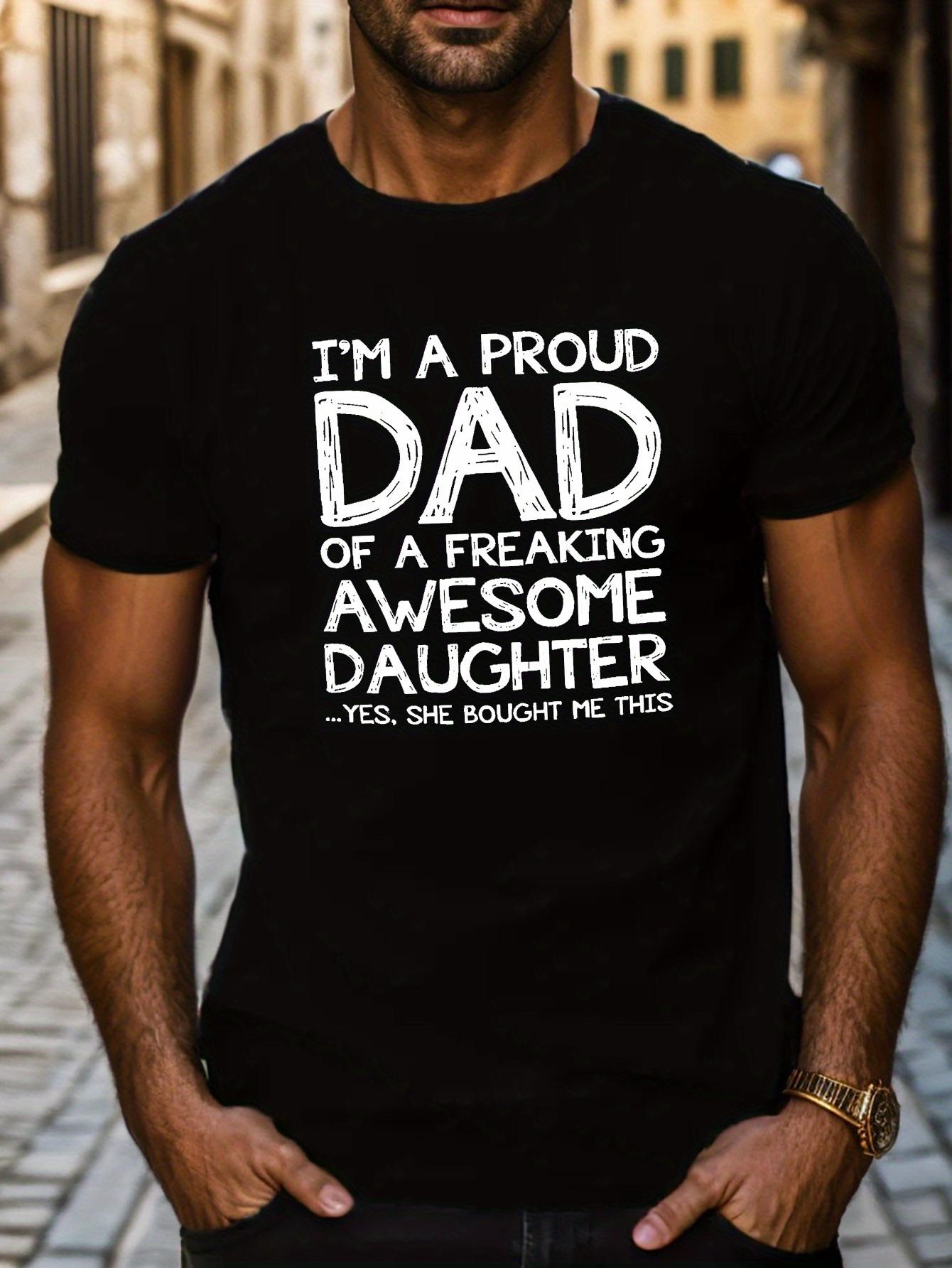 Camiseta con un padre orgulloso y su hija increíble, perfecta para hombres, diseño casual de manga corta ideal para el verano