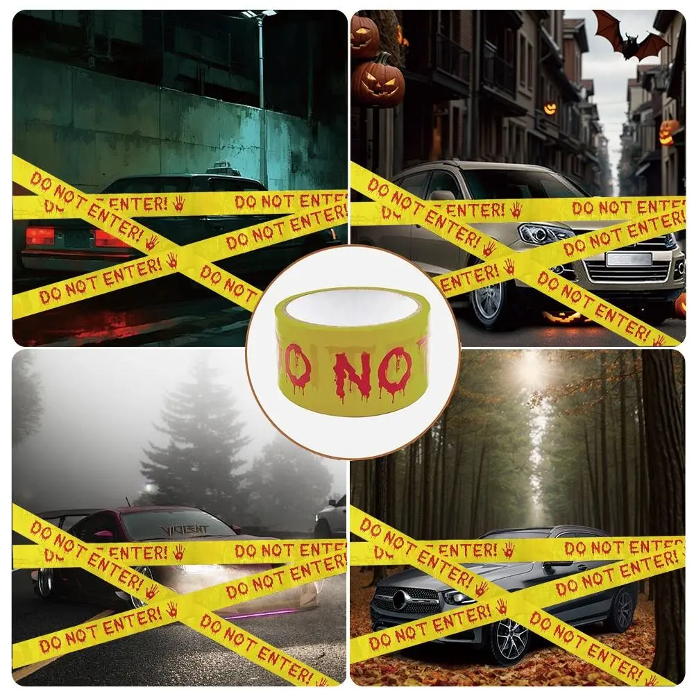 Halloween Decorations Caution Tape, Scary Caution Tape Roll 4.8cm*25m, Indoor & Outdoor Spooky DIY Accessory for Parties