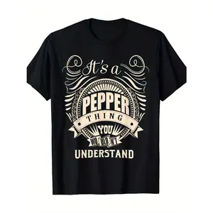 Funny Pepper Graphic T-Shirt, Vintage Style Short Sleeve Tee, Casual Wear For Men And Women, Novelty Gift Idea