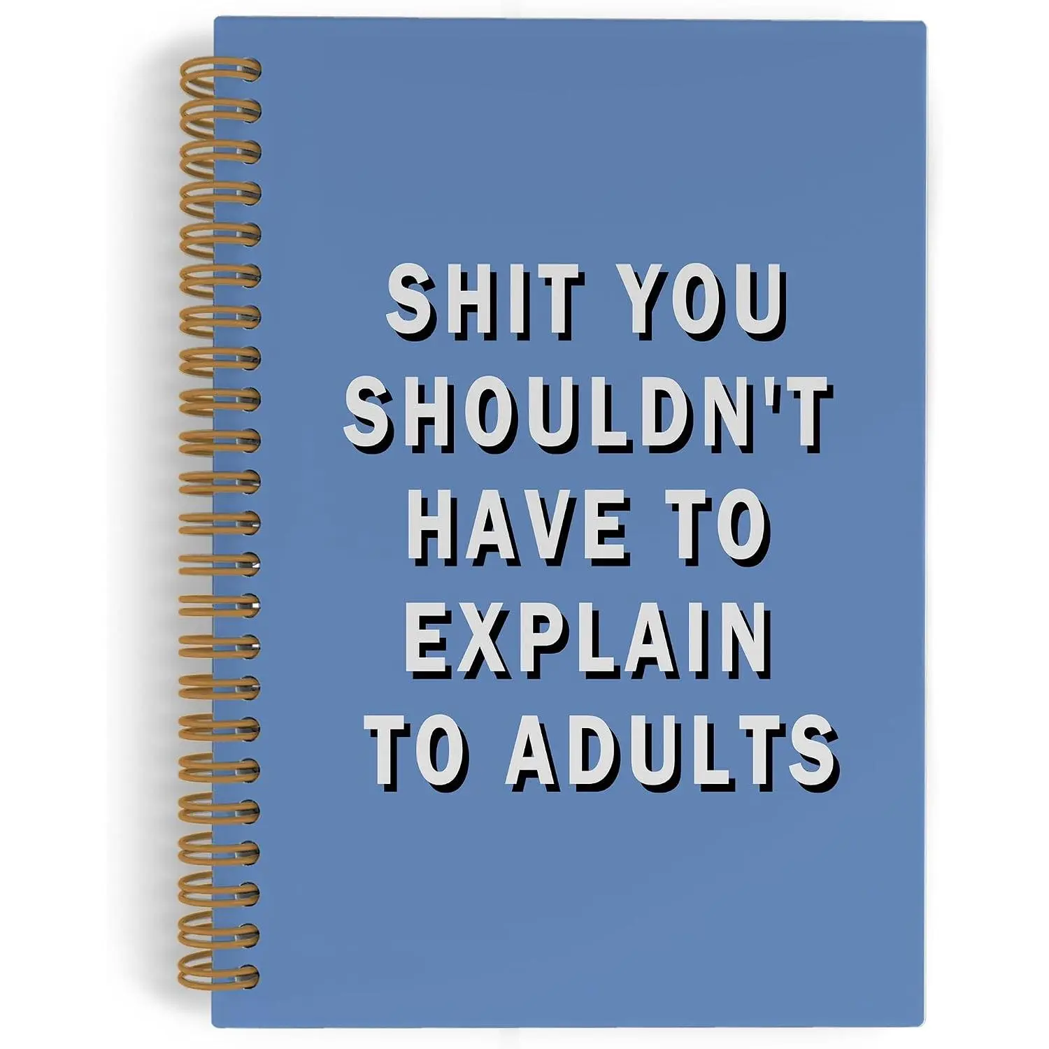 Funny Snarky Spiral Notebook, Funny  Journal Notebook for Coworkers, Blue Notebooks for School Work, Sarcastic Office Supplies Gifts for Women Men, Snarky Notebooks, 5.5x8.3 Inch