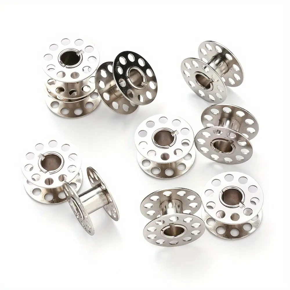20-Pack Sewing Machine Bobbins, Home Use Metal Bobbins for Flatbed, Embroidery, Sewing Machines, Essential Sewing Accessories