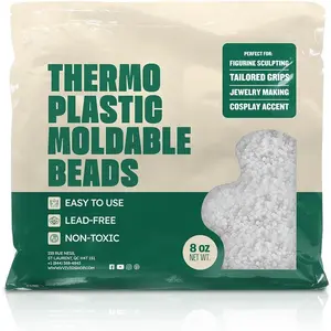 Thermoplastic Moldable Beads (8oz) Meltable Thermal Polymorph Plastic Pellets for Modeling, Crafts, DIY, , Sculpting and Temporary Repair