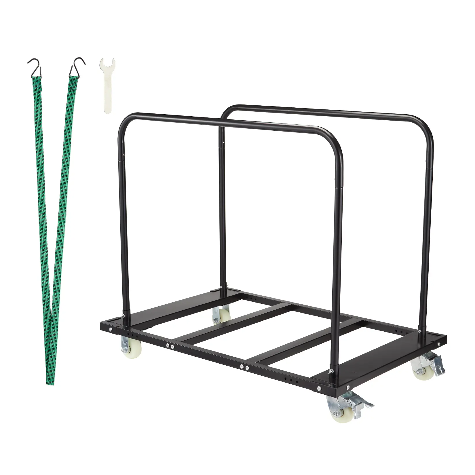 Garvee Heavy Duty 1500 LBS Folding Table Cart – Steel Panel & Drywall Transport Dolly with Wheels – Commercial Utility Service Cart for Moving Desks, Chairs, Panels, Lumber, Mattresses, Office Equipment