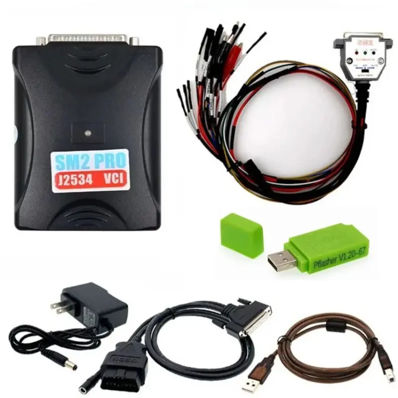 Sm2pro Sm2 Pro J2534 Vci V2.21.22 Dongle, 67 in 1 Obd2 Scanner, Ecu Programmer, Diagnostic Tool for Pcmflash V1.2, Scanmatik