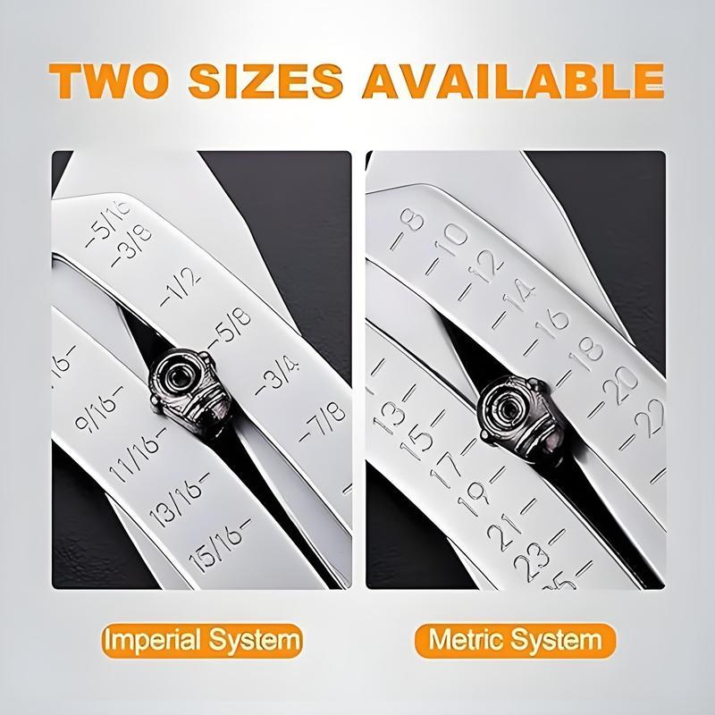 Portable Thread Size Checker, Handheld Measuring Tool, Bolt & Nut Identifier Size Measuring Tool, Accurate Bolt Size Finders Keychain, Hardware