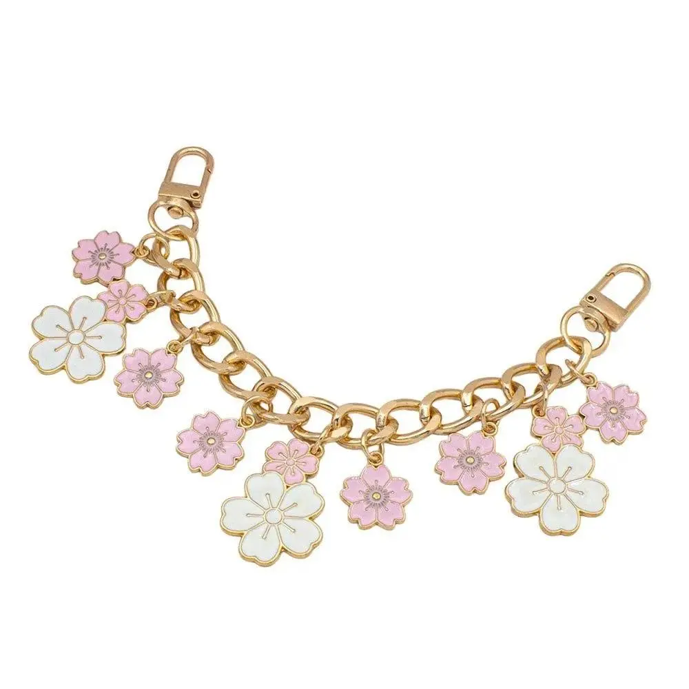 Fashion Cherry Blossom Bag Pendant Bow Heart DIY Bag Chain Bag Accessories Bag Strap Extender Chain Phone Charm