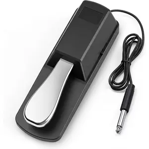 Sustain Pedal for Keyboard,  Sustain Pedal with Polarity , 1/4'' 6.35mm TS Input Plug, Fit for   Keyboard Digital Piano, for   Roland Korg Behringer Moog