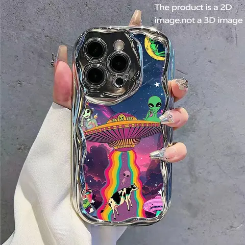 Psychedelic alien graffiti pattern, drop-proof and Scratch Resistant, compatible with iPhone 17/16/15/14/13/12/11/X/XS/XSMAX, trendy and personalized gift, a must-have for friends or trendsetters, perfect holiday gift for friends, family, and yourself, Ac