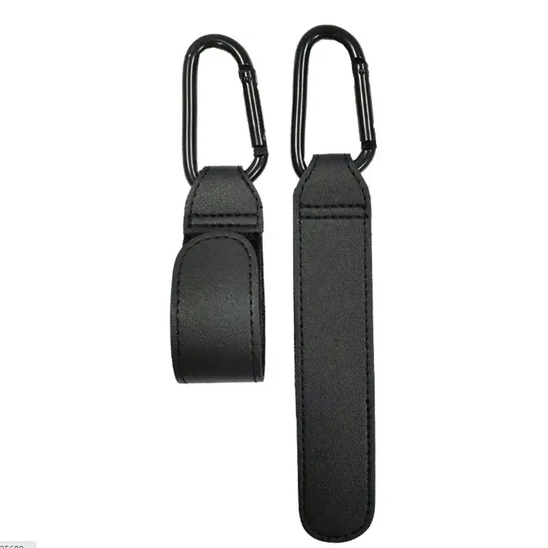 2-Pack Rotating Baby Stroller Hooks | PU Leather Material, Stroller Organizer Rack, Stroller Accessories