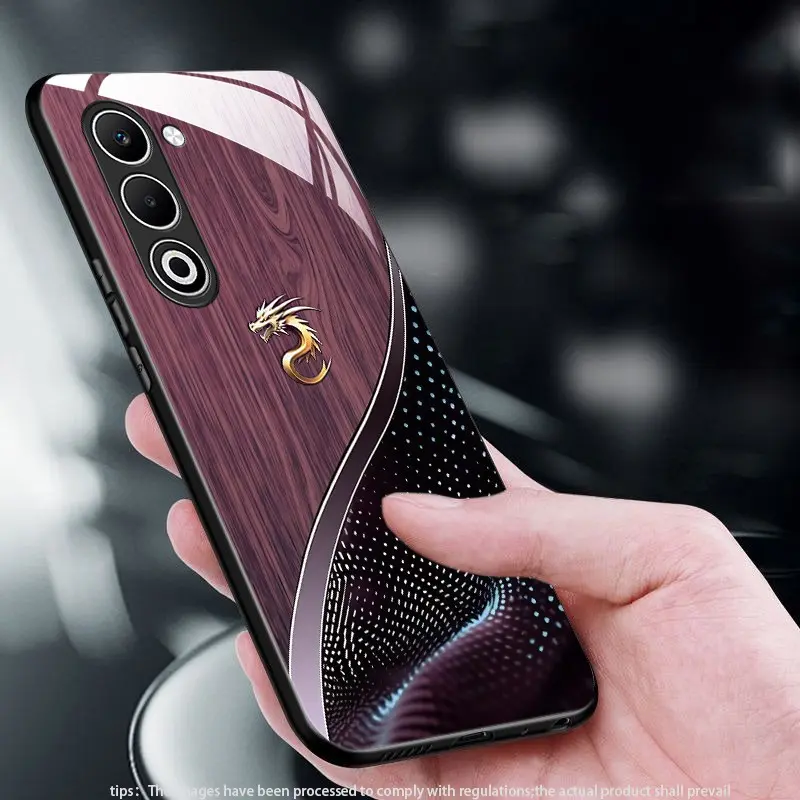Domineering Golden Dragon for OPPO Reno8Pro Reno8T Reno8 Reno7Pro Reno7 Reno6Z Reno6Pro Reno6 RenoZ A5 A5x A5Pro A1Pro F29Pro F29 F21Pro Find X5 Lite Hard Case Glass tempered Super texture Simple design Protective Cover