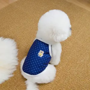 New Spring and Summer Cool Dog Clothes, Cat Clothing, Small Animal Shirts, Vests - Breathable and Cool Two-Legged Suits, Onesies, English Style Casual Sun Protection Dog Clothes for Small Animals