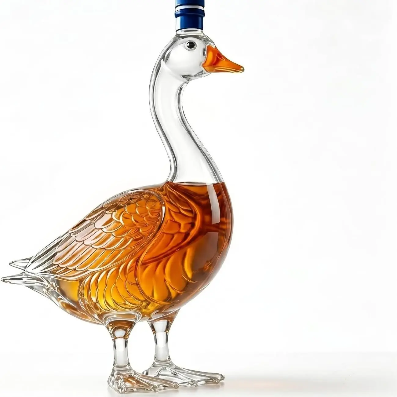30th Anniversary 3D Sculpted Vodka Bottle, Goose Shaped Whiskey Decanter, Transparent Glass Liquor Decanter for Bourbon, Vodka & Spirits, Home Bar Decor, Gift for Men Dad