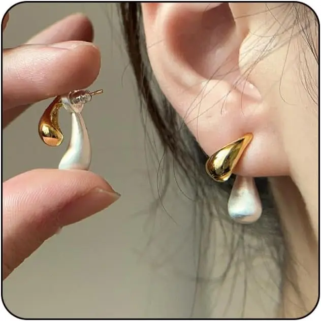 Chunky  Hoop Earrings Set For Women, Lightweight Teardrop Earring Trendy  14k  Hoop Earrings Cartilage Stacks Earrings