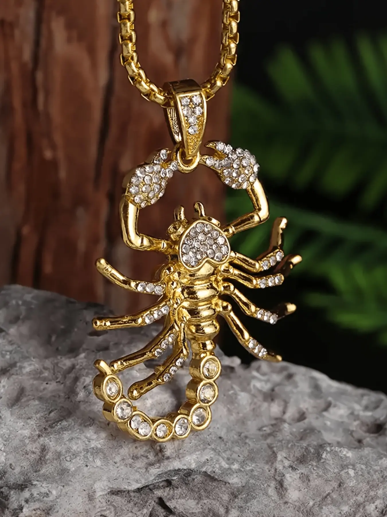 Hip-Hop Scorpion Alloy Pendant Necklace, Scorpio Zodiac Charm, Punk Street Style Party Jewelry, Exclusive Gift for Scorpio Lovers