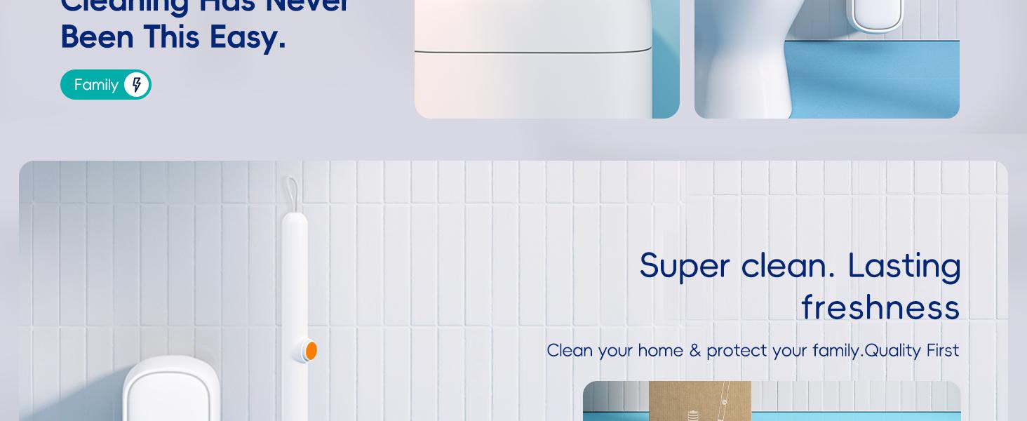 Disposable Toilet Cleaning System - Toilet Wand Kit with 18 High-Performance Refills, Wall Mounted Brush and Holder for Deep Cleaning Bathroom (Brush + 18 Refills)Bathroom Toilet Cleaning ，Bowl Cleaner Brush with Holder for Bathroom Deep Cleaning