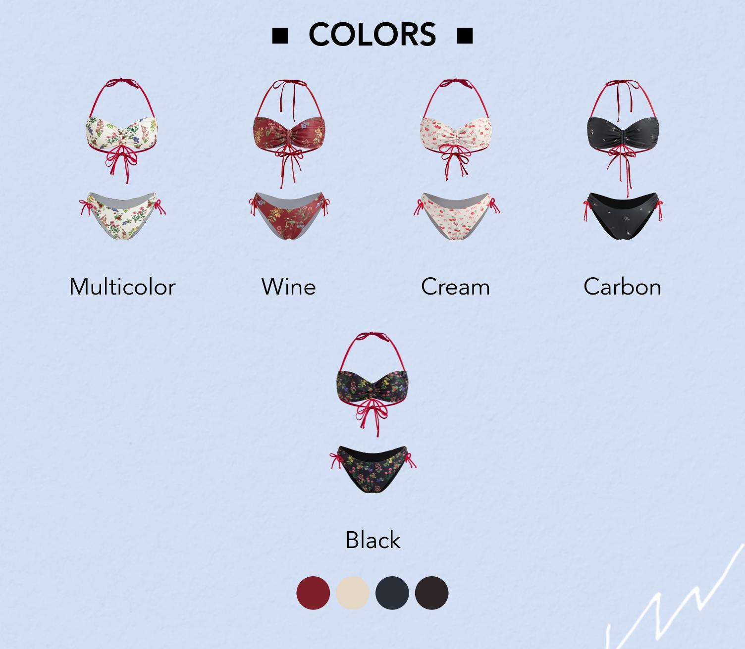 Cider Halter Floral Bowknot Drawstring Bracelet Cheeky Bikini Swimsuit