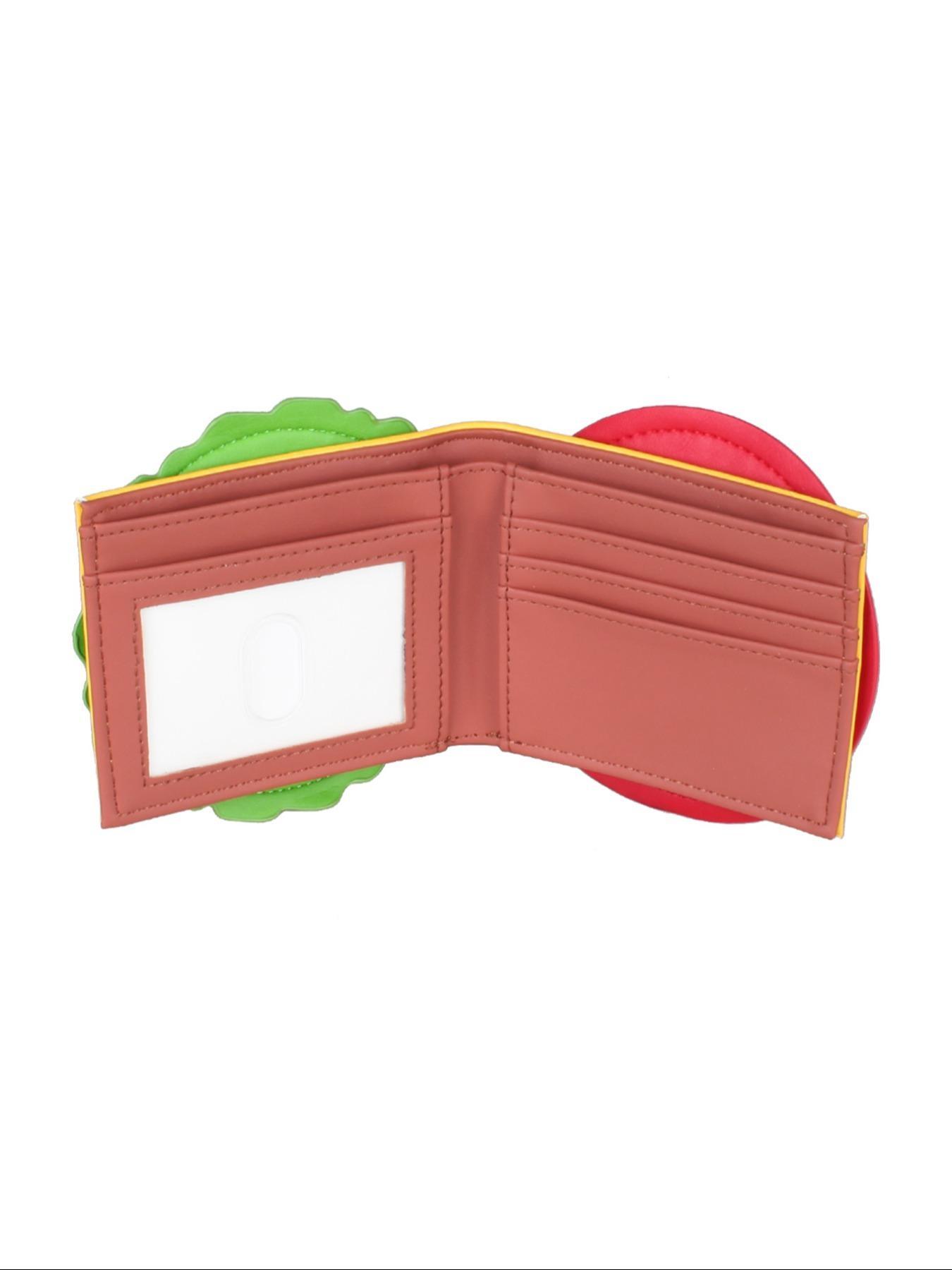 Cute Hamburger Shaped Bifold Wallet, Colorblock Card Holder, Fashionable Moneybag for Women & Girls, Casual Trendy Versatile High-quality Daily Wallet, Pu Leather Wallet