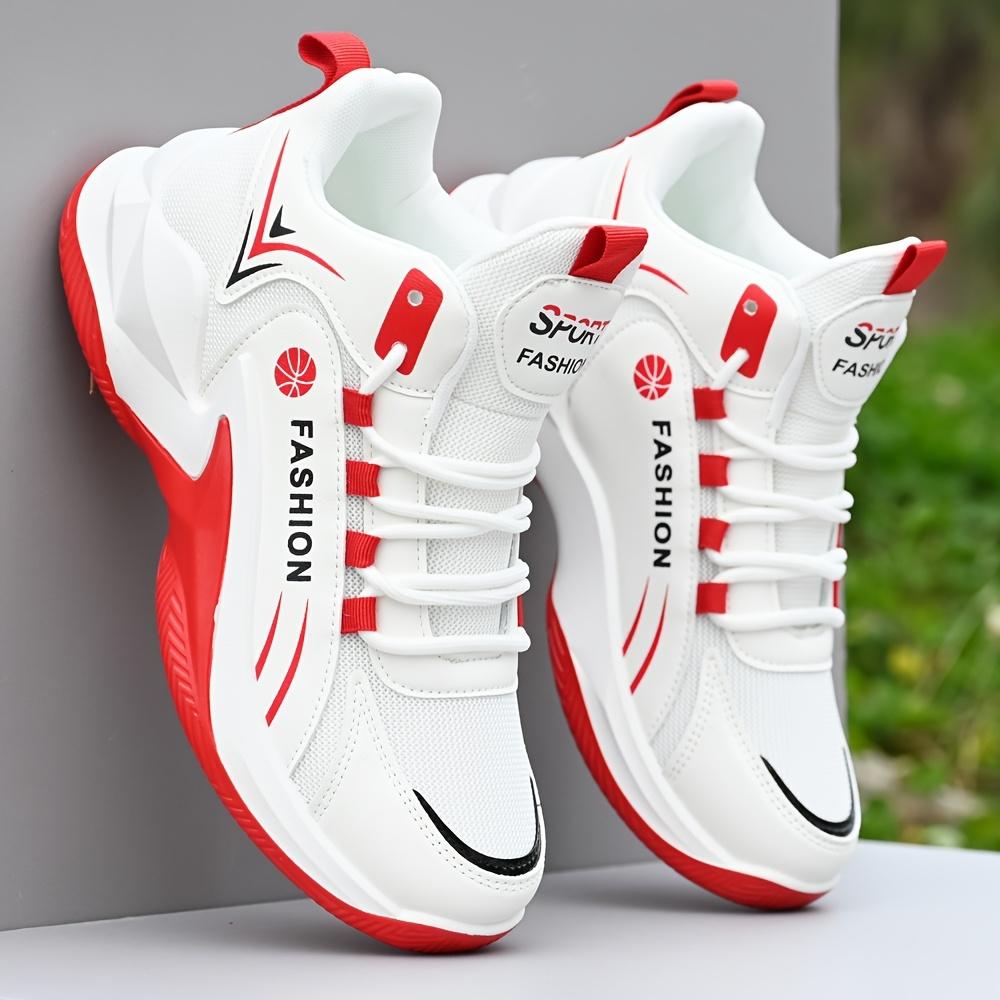 UYCEKK New Spring Basketball Shoes for 2026, Casual Sports Sneakers, White High-Top Outdoor Trendy Shoes, Breathable And Fashionable Summer Footwear for Men.
