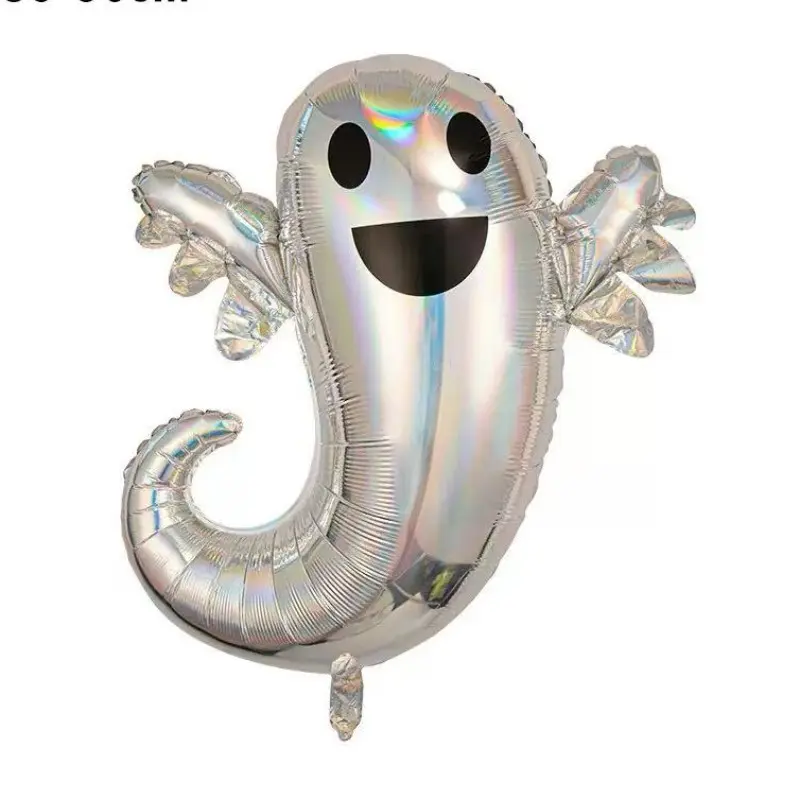 Halloween Ghost Shaped Aluminum Foil Balloon, Party Decoration Supplies for Birthdays & Halloween Parties, Unique Event Decorations